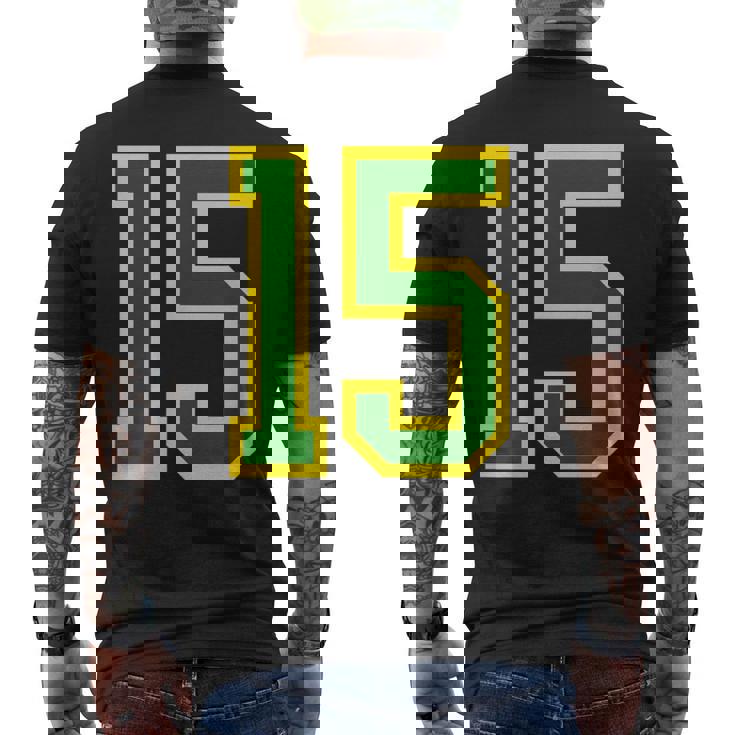 Número 15 Sporterde Amarillo Número 15 Camiseta Hombre Estampado Espalda
