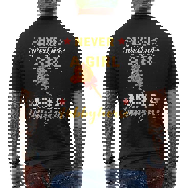 Nunca Subestimes A Una Chica Con Un Caballo De Afición Camiseta Hombre Estampado Espalda