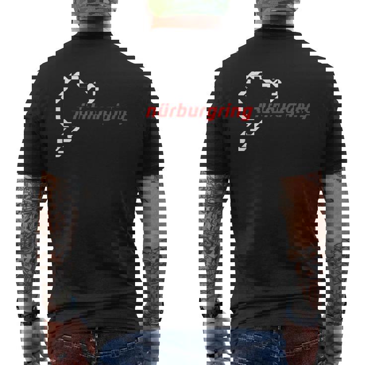 Nurburgring Mappa Grafica Day Track T-shirt da uomo con stampa posteriore