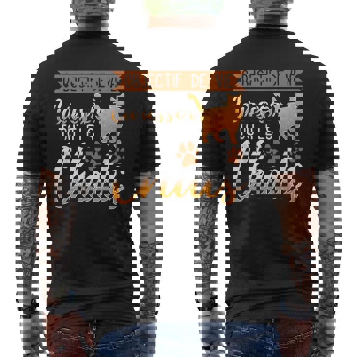 Objectif Deie Caresser Tout Les Chats Chat Humour T-shirt imprimé au dos