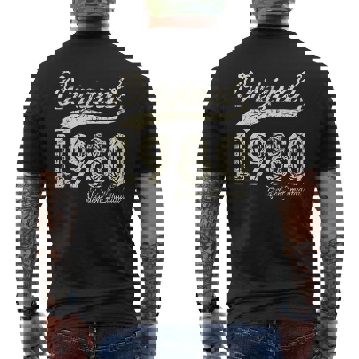 Original 1980 44 Años Cumpleaños Hombre Fabricado En 1980 Camiseta Hombre Estampado Espalda