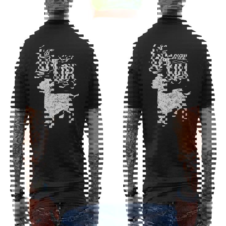 The Original Low Rider Dachshund Dog Dachshund Men's Back Print T-Shirt