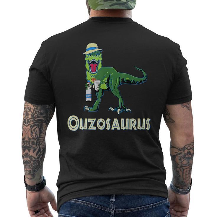 Ouzosaurus Tyrannosaurus Ouzo Dinosaur Ouzotrinker Rex T-Shirt mit Rückendruck