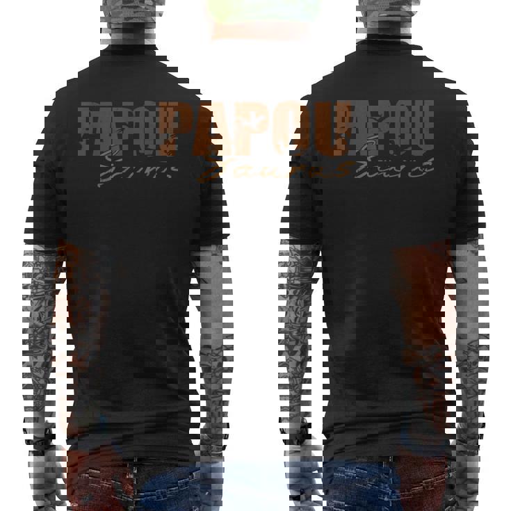 Papou Saurus Papousaurus Papousaurus Fête Des Pères Cadeau Pour Homme T-shirt imprimé au dos