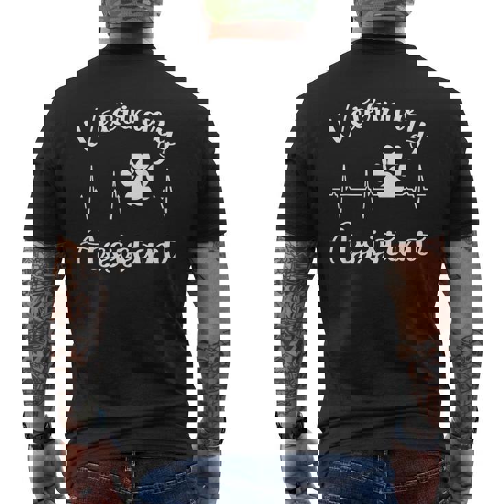 Paw Print Assistenteeterinario Assistenteeterinarioeterinario T-shirt da uomo con stampa posteriore