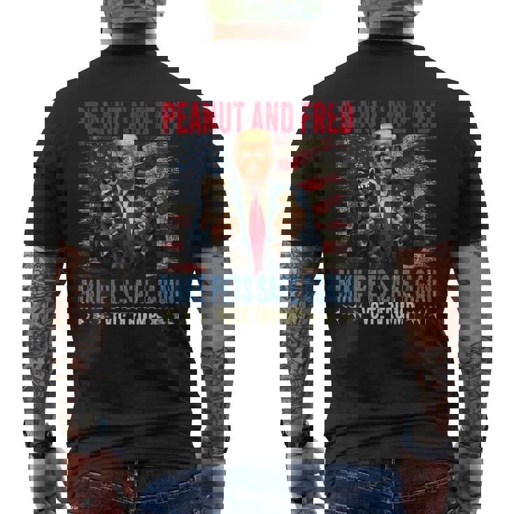 Peanut And Fred Make Pets Safe Again Save Our Pets Men's T-shirt Back Print