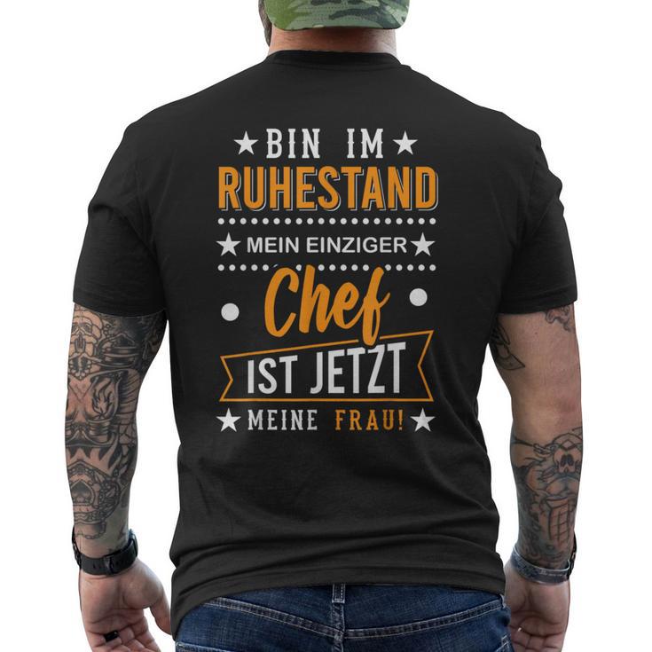 Pensionär Rente Bin Im Ruhestand 2023 2024 Pensioner T-Shirt mit Rückendruck