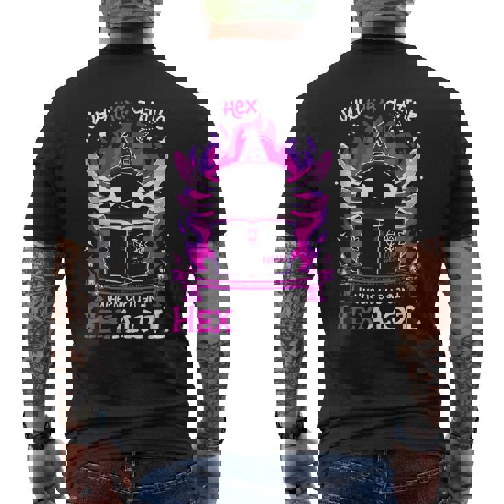 Perché Hex Un Po 'Quando Si Può Hexalotl T-shirt da uomo con stampa posteriore