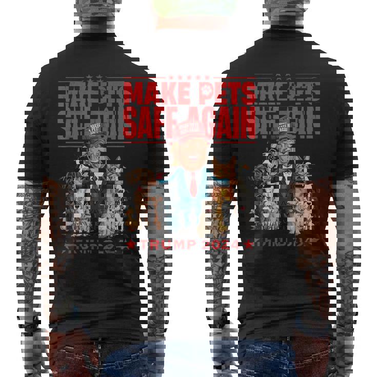 Make Pets Safe Again Trump 2024 Save Our Pets Men's T-shirt Back Print