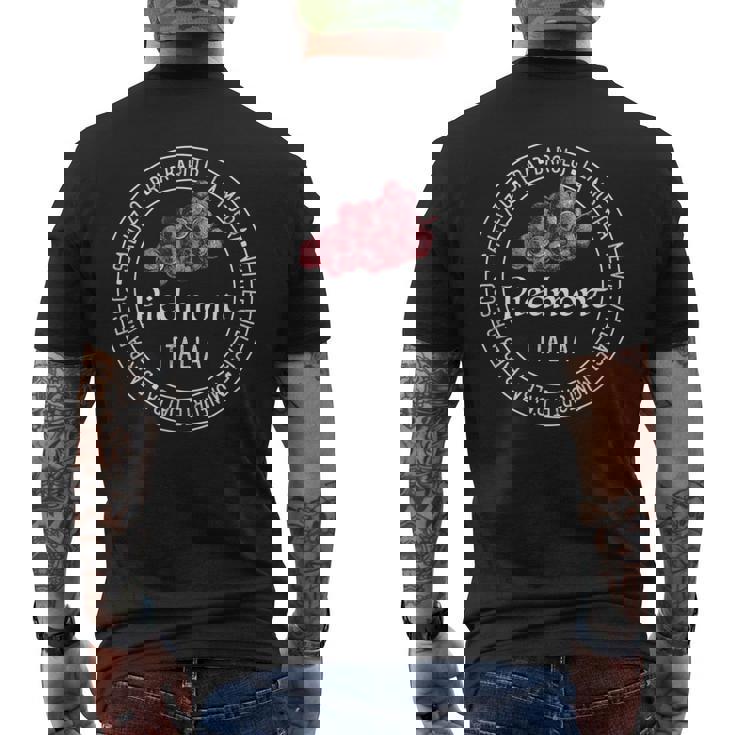 Piamonte Italia Amante Delino Regiónino Italia Europaiajeros Camiseta Hombre Estampado Espalda