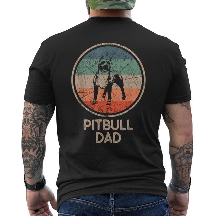 Pitbull Dogintage Pitbull Dad T-Shirt mit Rückendruck