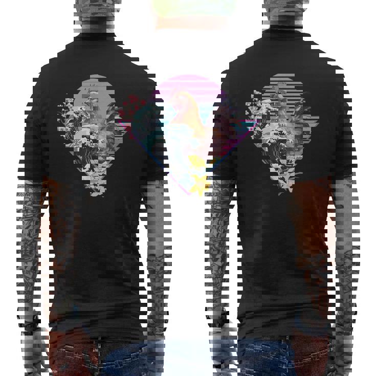 Pollo Japonés Gran Ola Kanagawa Japón Arteintage Camiseta Hombre Estampado Espalda