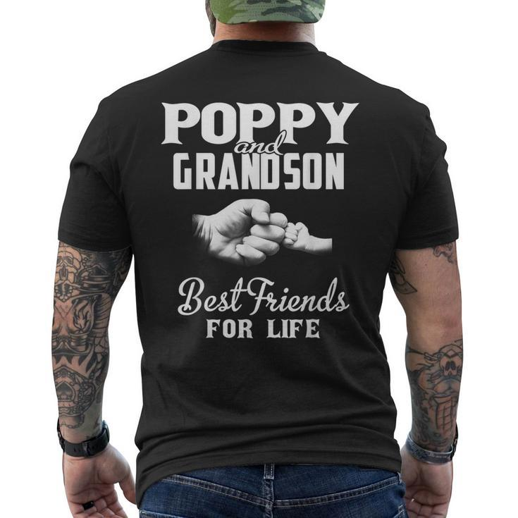 Poppy And Grandson Best Friends For Life Grandpa Men Men's T-shirt Back Print