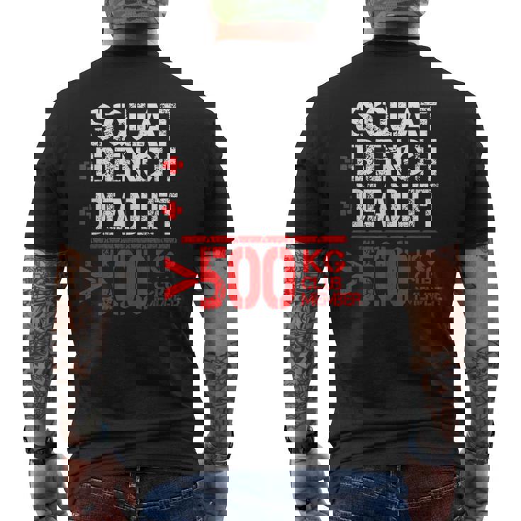 Powerlifting 500 Kg Club Member T-shirt da uomo con stampa posteriore
