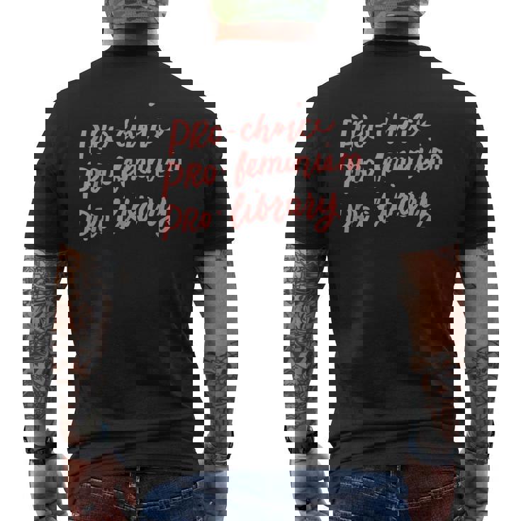 Pro Choice Pro Féminisme Pro Library Amateurs De Livres Féministe T-shirt imprimé au dos