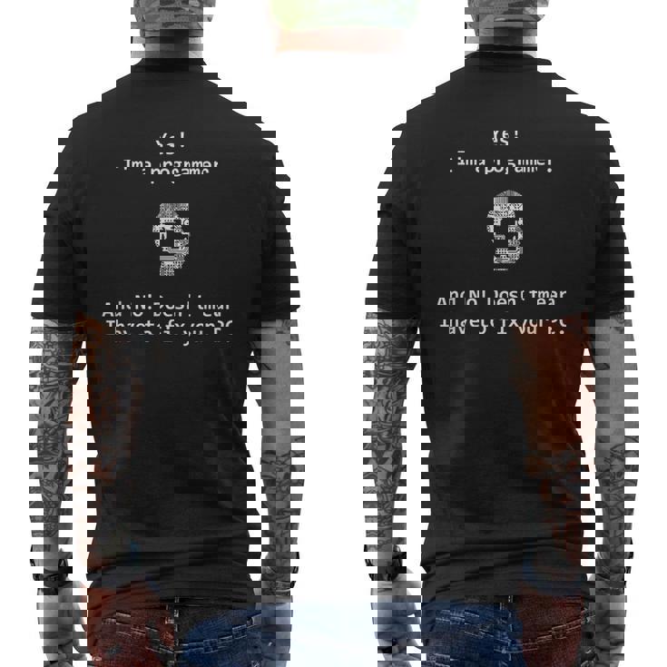 Programmatore Pc Computer Science Student Coding Idea Regalo T-shirt da uomo con stampa posteriore