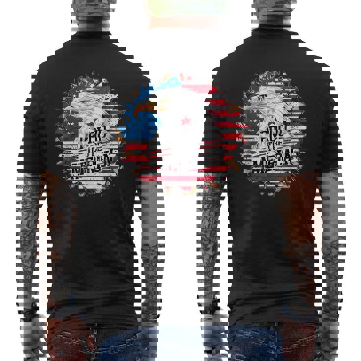 Proud To Be American 4Th Of July Eagle Freedom Usa Flag Men's T-shirt Back Print