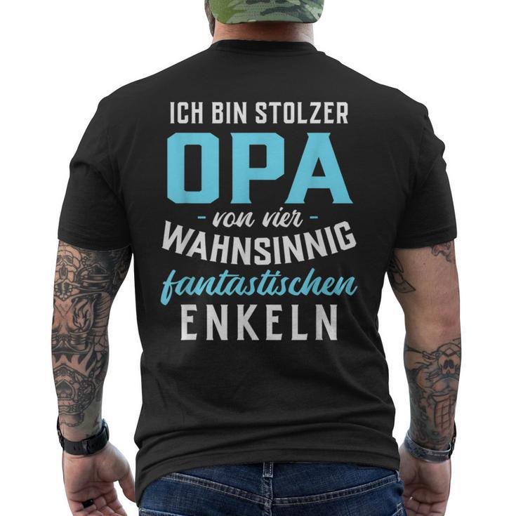 With Proud Grandpaonier Wahnsinnig Fantastischen Grandkels 4 Grandson S T-Shirt mit Rückendruck