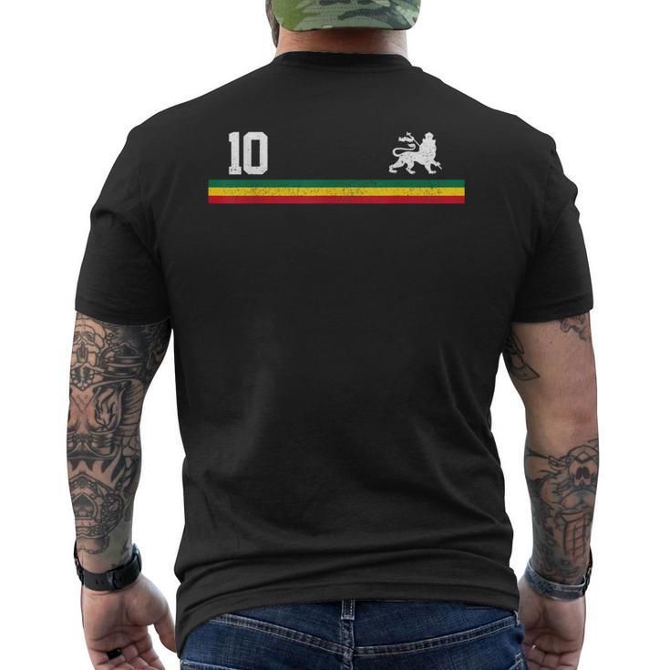 Rastafari Reggae Rasta Lion Of Judah T-Shirt mit Rückendruck