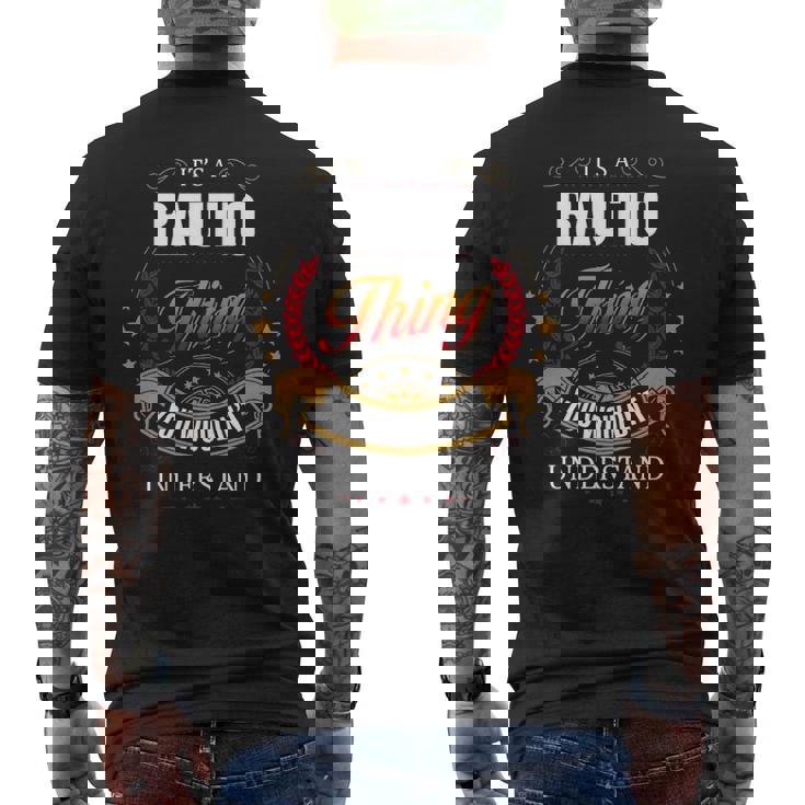 Rautio Family Crest Rautio Rautio Clothing Rautio T Rautio T For The Rautio 131 Men's T-shirt Back Print