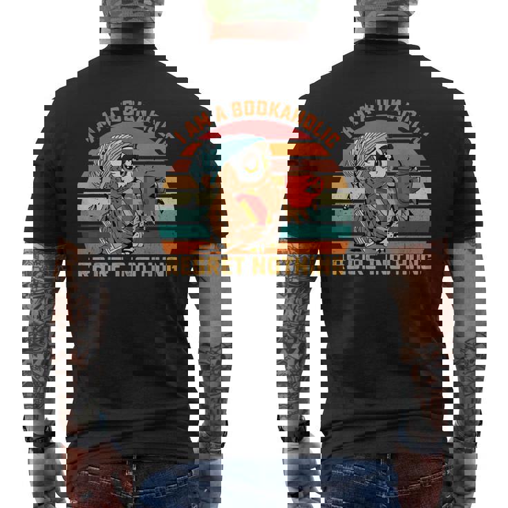 Regalo Para Amantes De Libros Con Texto En Inglés I Am A Bookaholic And I Arrepient Camiseta Hombre Estampado Espalda