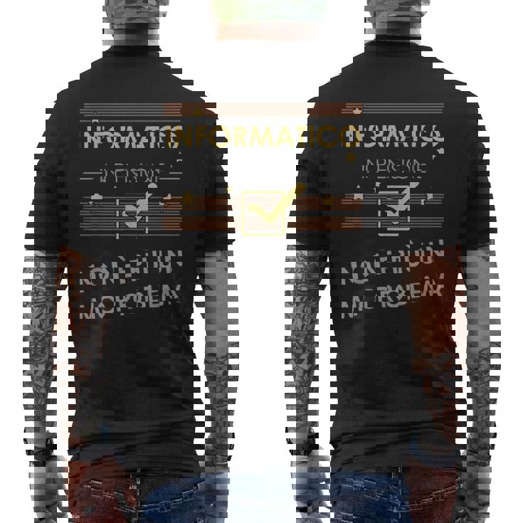 Regalo Per La Pensione Programmazione Informatica T-shirt da uomo con stampa posteriore