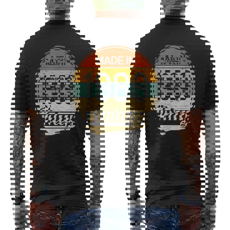 Regalo Uomo Donna 35 Compleanno -Intage Made In 1989 T-shirt da uomo con stampa posteriore