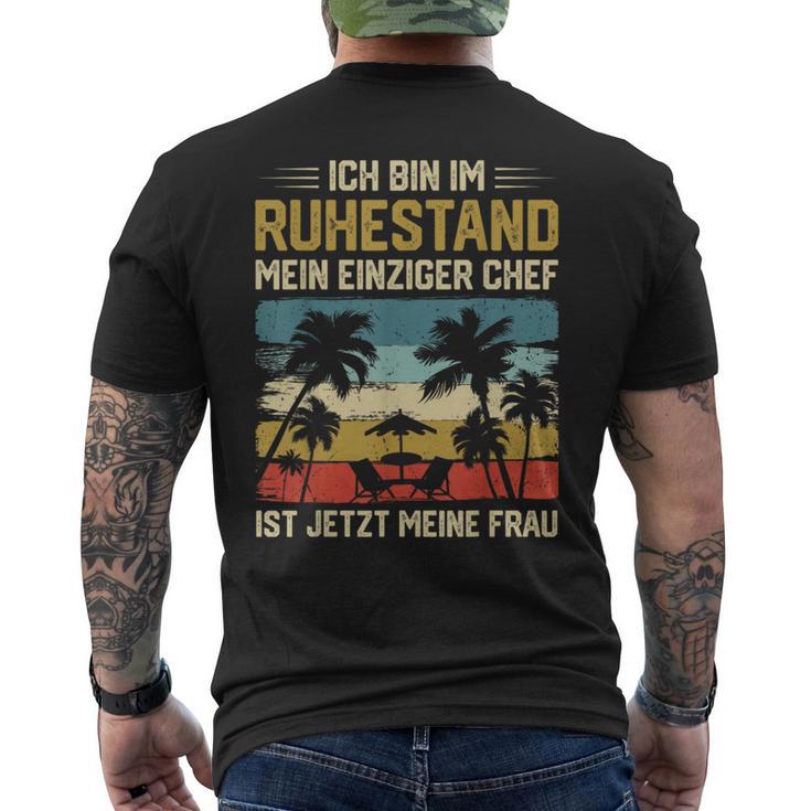 Rentner Bin Im Ruhestand T-Shirt mit Rückendruck