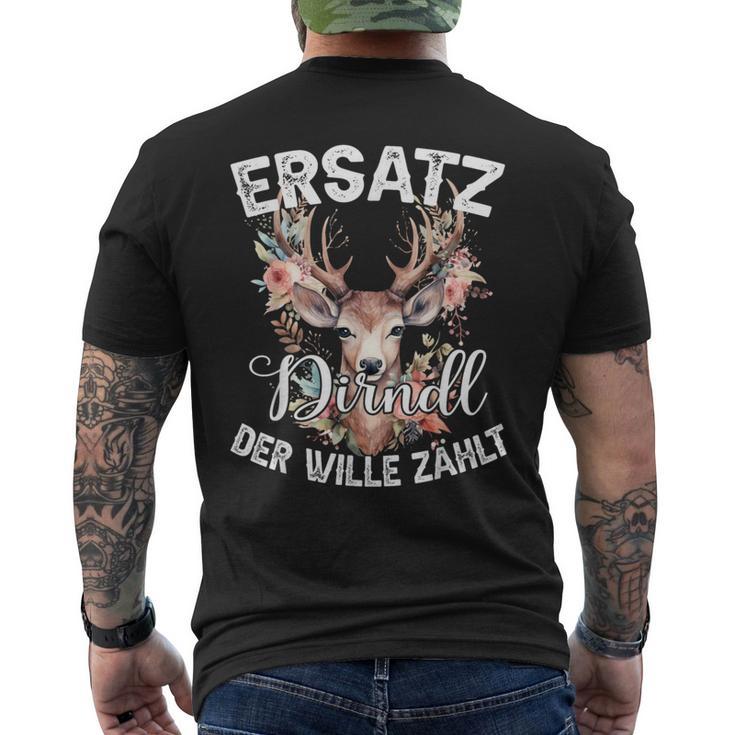 Replacement Dirndl Der Wille Zählt Deer Oktoberfest T-Shirt mit Rückendruck