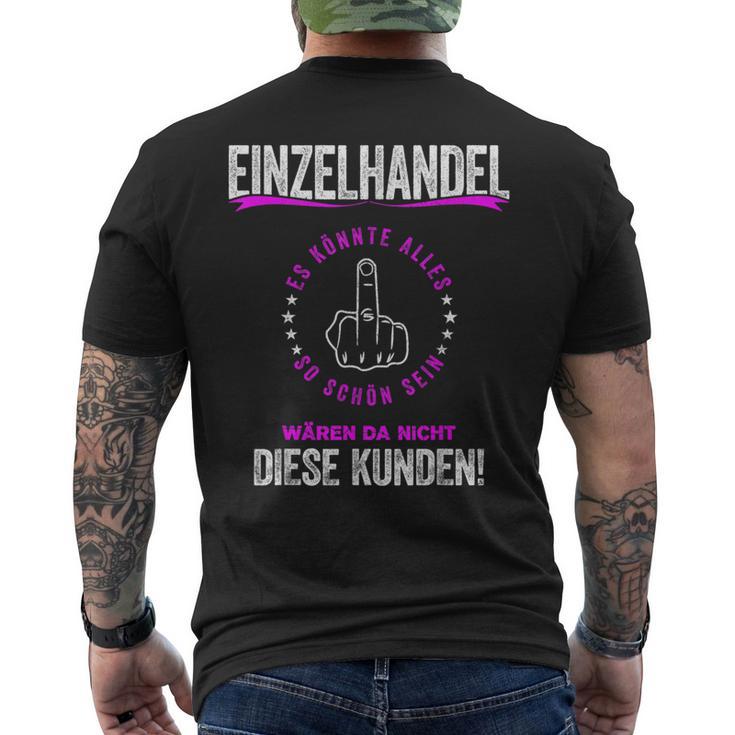 Retail Seller Kaufrau Retail T-Shirt mit Rückendruck