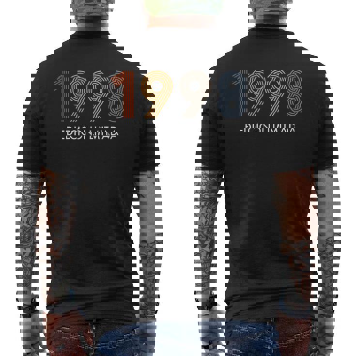 Retro 26 Años Nacido En 1998 Edición Limitada 26 Cumpleaños Camiseta Hombre Estampado Espalda