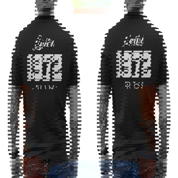 Retro 52 Años Nacido En 1972 Edición Limitada 52 Cumpleaños Camiseta Hombre Estampado Espalda