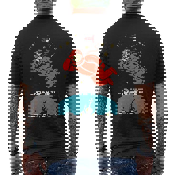 Retrò Atheist Yuri Gagarin Space T-shirt da uomo con stampa posteriore