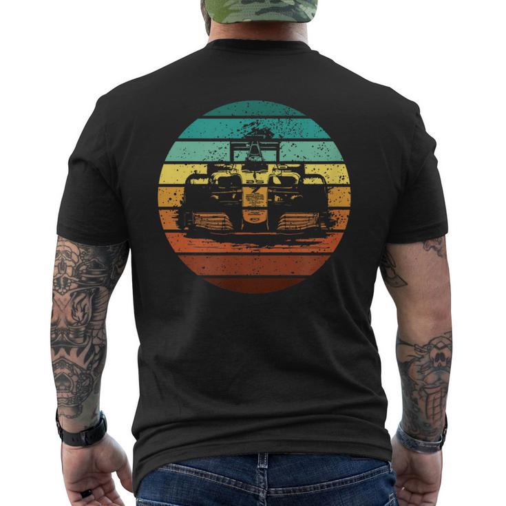 Retro Formula 1 Racing Car Sunset T-Shirt mit Rückendruck