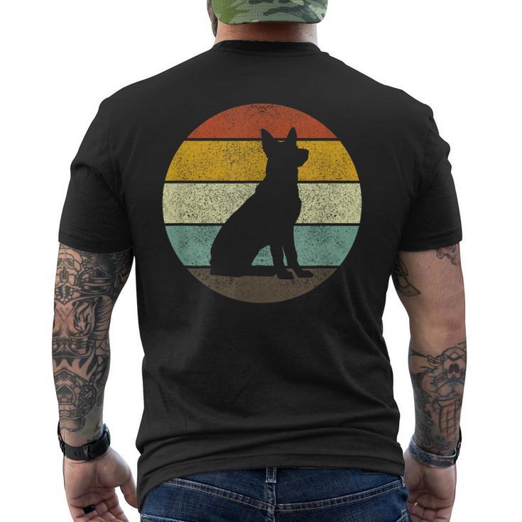 Retrointage German Shepherd Dog T-Shirt mit Rückendruck