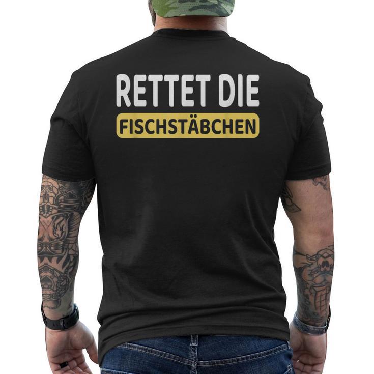 Rettet Die Fischwanden I Koch I Catering T-Shirt mit Rückendruck