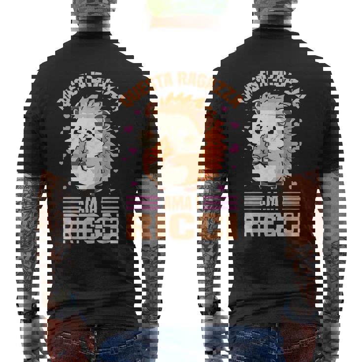 Riccio Bambina Ricci Regalo T-shirt da uomo con stampa posteriore