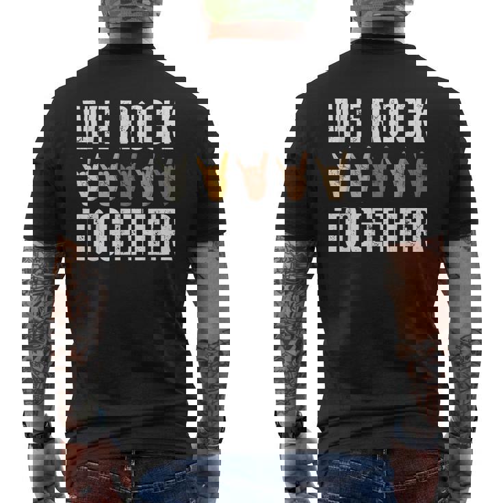 We Rock Together Hands For Rock Lovers Men's T-shirt Back Print