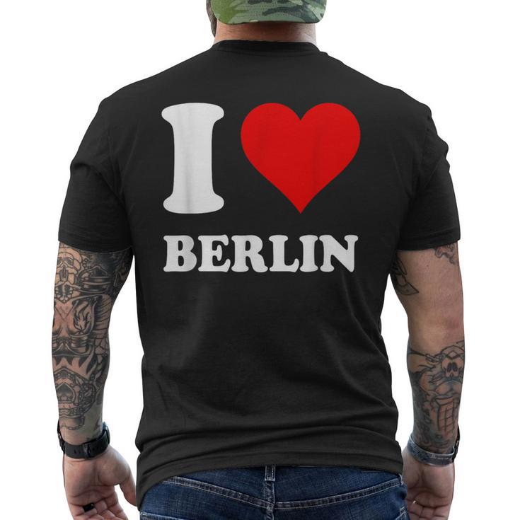 Rotes Herz Ich Liebe Berlin T-Shirt mit Rückendruck