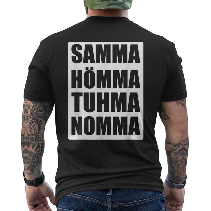 Samma Hömma Tuhma Nomma Ruhrpott T-Shirt mit Rückendruck