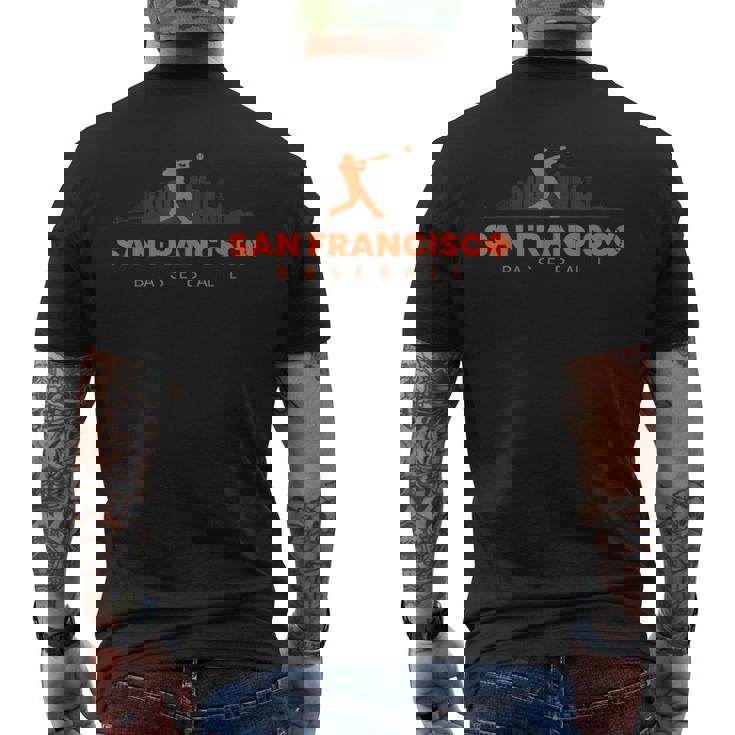 San Francisco Baseball Minimalist Vintage Baseball Lover Men's T-shirt Back Print