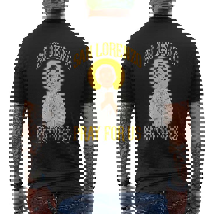 San Lorenzo Ruiz Prega Per Noi T-shirt da uomo con stampa posteriore