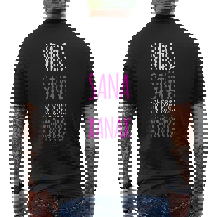 Sana In Corpore Xanax Magliette Divertenti E Ironiche T-shirt da uomo con stampa posteriore