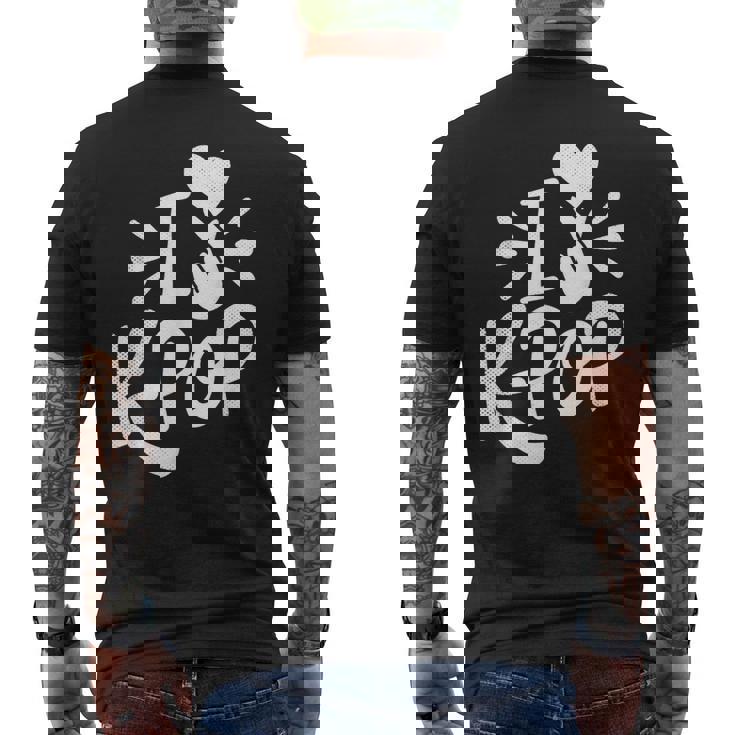 Saranghae Mano Coreana Gesto Del Cuore Corea K-Pop T-shirt da uomo con stampa posteriore