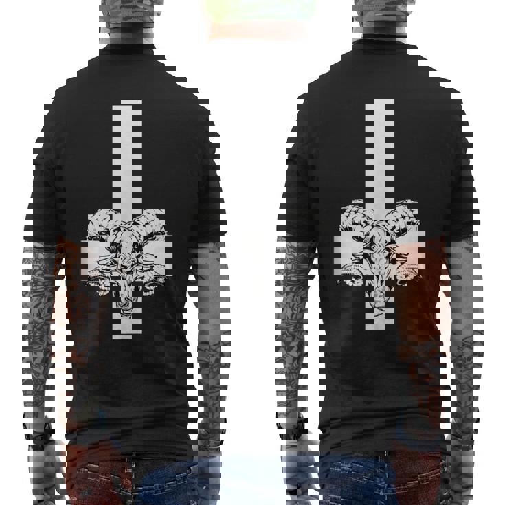 Satan Cross Gothic Style Inverted Cross With Aries Head Tank