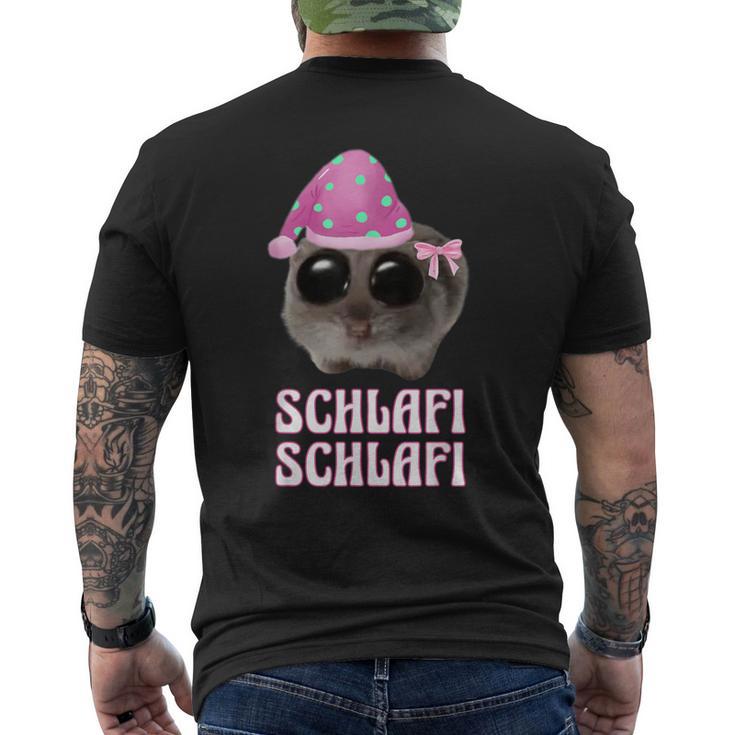 Schlafi Schlafi Sad Hamster Hamstie Meme Sleep T-Shirt mit Rückendruck