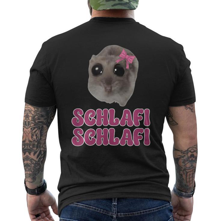 Schlafi Schlafi Sad Hamster Sad Hamster Hamstie T-Shirt mit Rückendruck