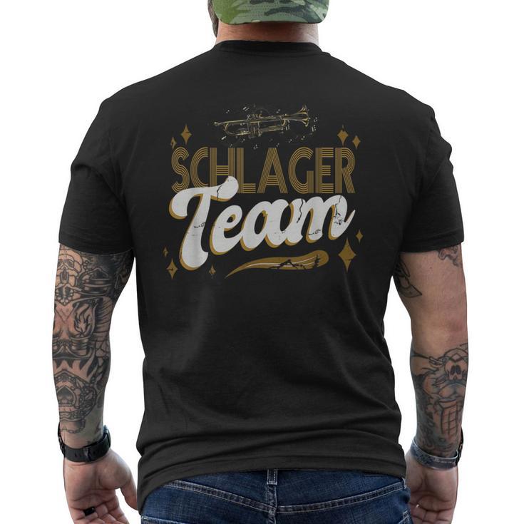 Schlager Fans Partner Look Schlager Team Schlager Outfit Costume T-Shirt mit Rückendruck