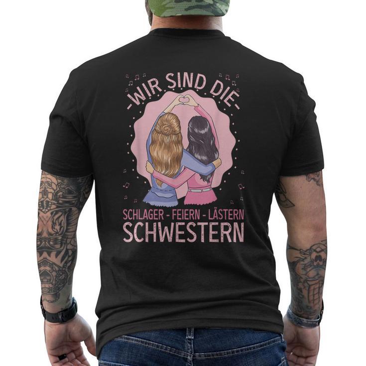 Schlager Feiern Lästern Schlageroutfit Party S T-Shirt mit Rückendruck