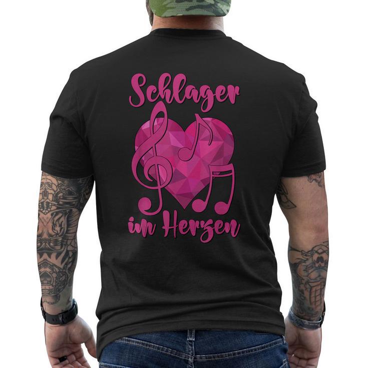 Schlager Schlager Im Herz T-Shirt mit Rückendruck